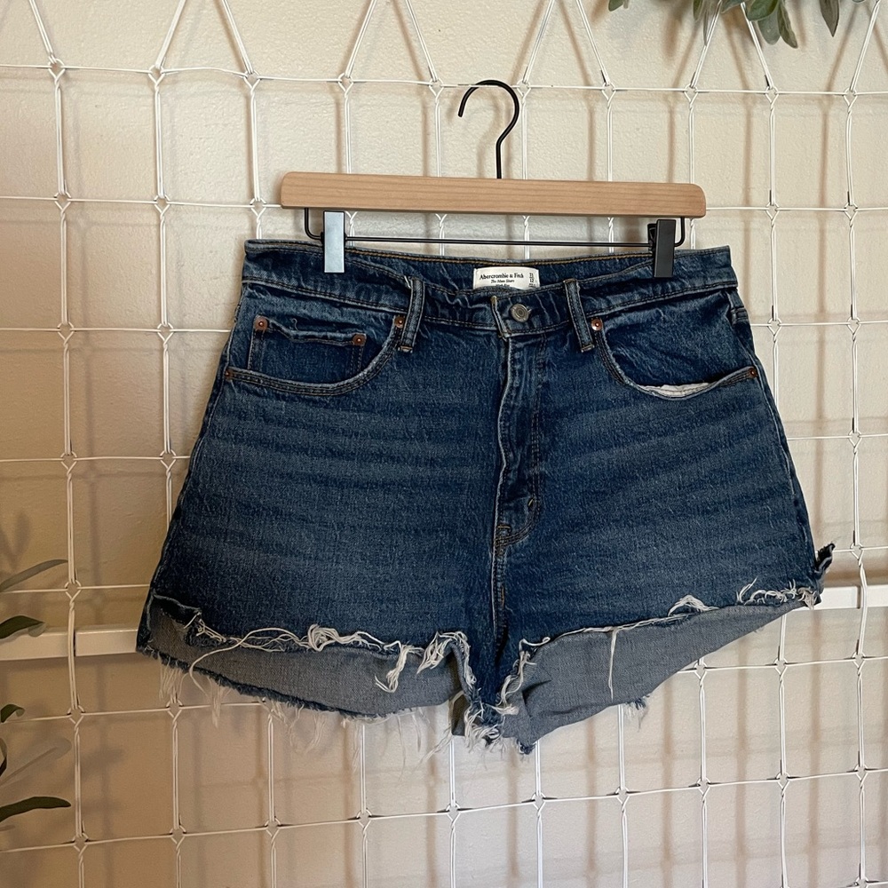 Dark wash Abercrombie shorts